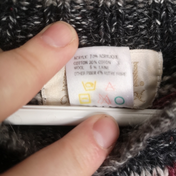 Vintage Fair Isle Wool Blend Crew Knit Sweater Alison H Collection Women… - Picture 16 of 16